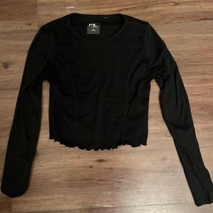 Pacsun black long sleeve (with corset lines)
